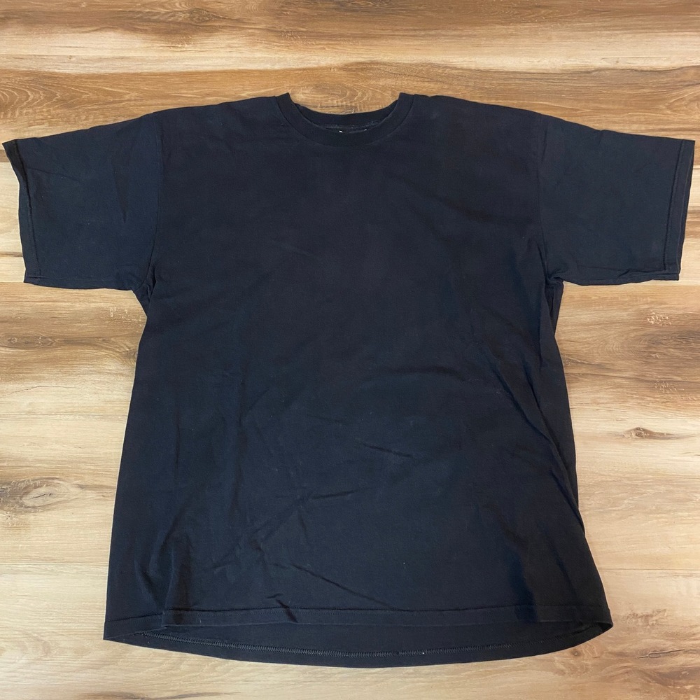 Vintage Nike Black T Shirt Mens Large L Cotton USA Made‎ Basic Everyday Casual